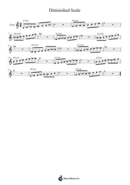Diminished Scale Sheet Music by RDuPree-Arr.Boyleva Efglan