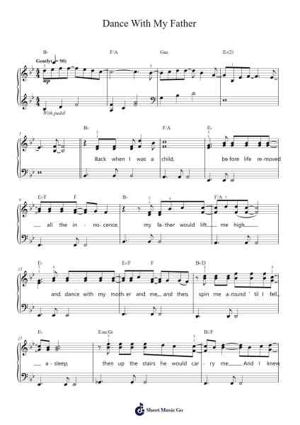 Dance With My Father (Easy Piano) Sheet Music by Luther Vandross-Arr.Hawvogt
