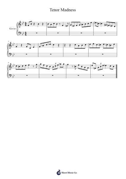 Tenor Madness Sheet Music by Sonny Rollins-Arr.Zimgus Jackfred