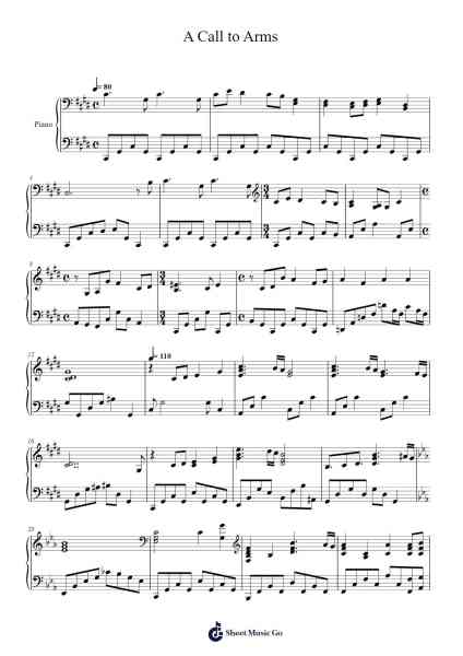 A Call to Arms Sheet Music by Russel Brower-Arr.Beerthune