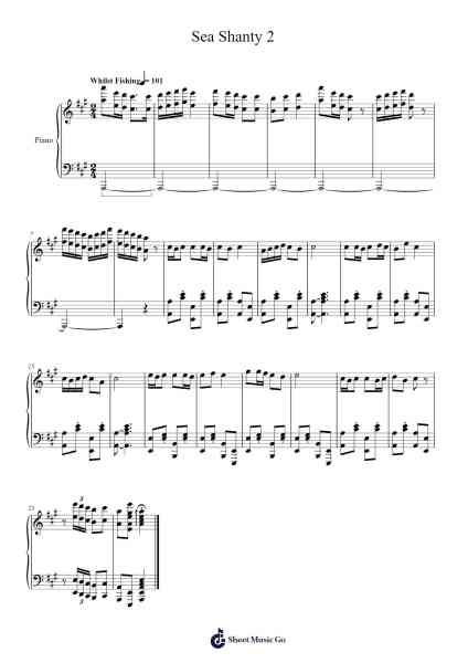 Sea Shanty 2 Sheet Music by Ian Taylor-Arr.Tenings