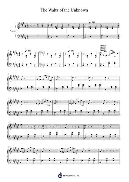 The Waltz of the Unknown Sheet Music by Wolflor Coltrid-Arr.Otnold