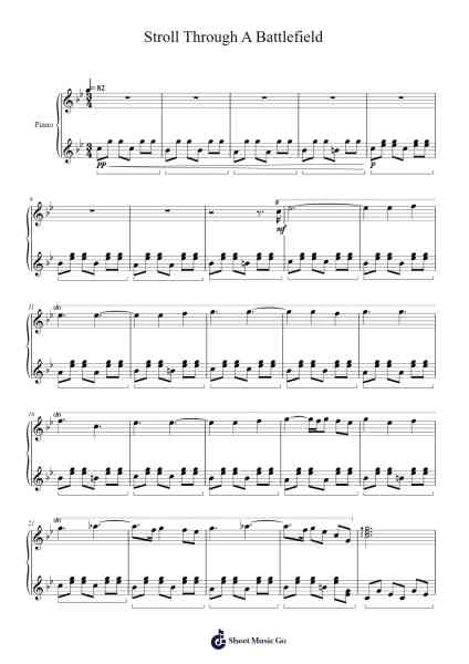 Stroll Through A Battlefield Sheet Music by undefined-Arr.Beague Kinglor
