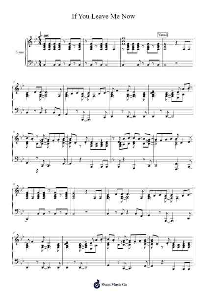 If You Leave Me Now Sheet Music by Chicago-Arr.Hicksreg