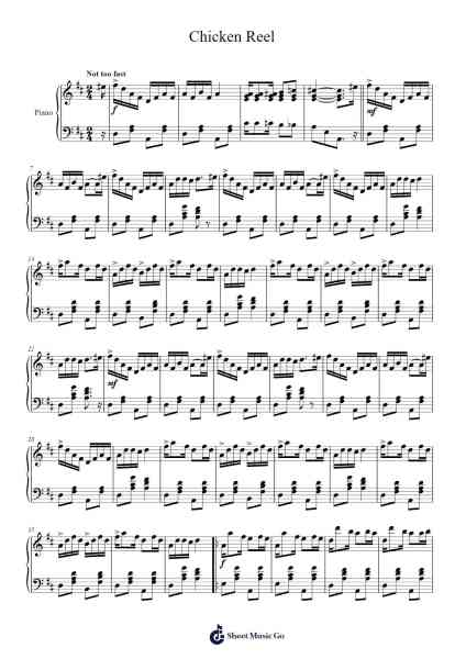 Chicken Reel Sheet Music by JOSEPH M. DALY-Arr.Gusswift