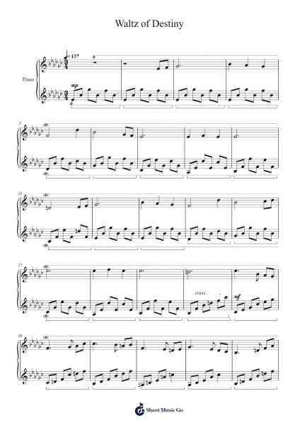 Waltz of Destiny Sheet Music by MusicEgg-Arr.Cofpert Dilgrant