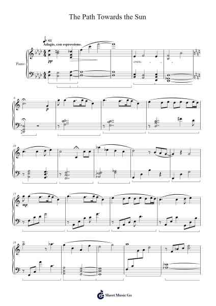 The Path Towards the Sun Sheet Music by undefined-Arr.Bloorgrace Springa