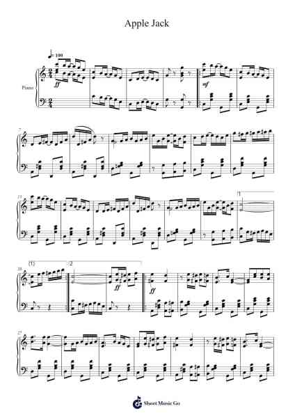 Apple Jack Sheet Music by CHAS. L. JOHNSON-Arr.Mattbart Stephy