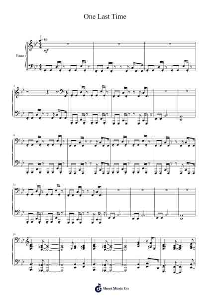 One Last Time Sheet Music by Lin-Manuel Miranda-Arr.Cranethe Dougledk