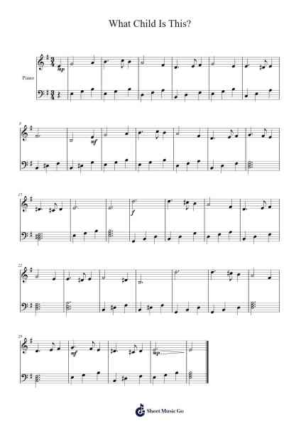 What Child Is This? Sheet Music by Traditional English Melody-Arr.Rocius