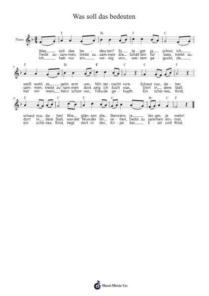 Was soll das bedeuten Sheet Music by undefined-Arr.Cybing Gilldrew