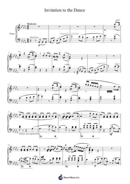 Invitation to the Dance Sheet Music by Carl Maria von Weber-Arr.Natmatt