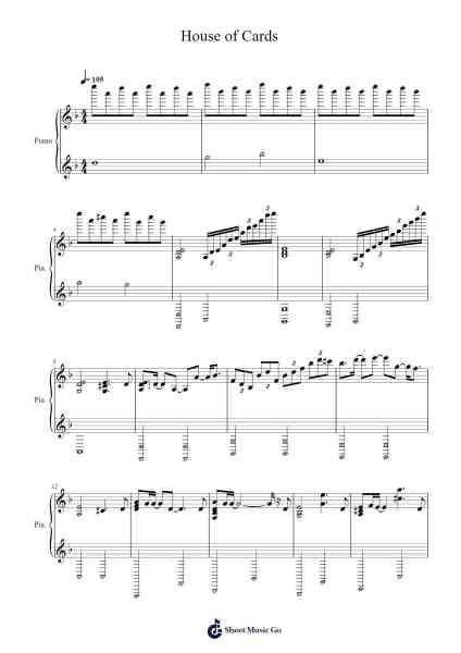 House of Cards Sheet Music by Mae Young-Arr.Stelgil Kaycia