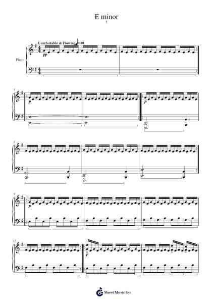 The flowing intervals of E minor Sheet Music by Aitor Arozamena-Arr.Narion