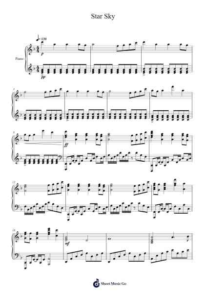 Star Sky Sheet Music by Two Steps From Hell-Arr.Hugill