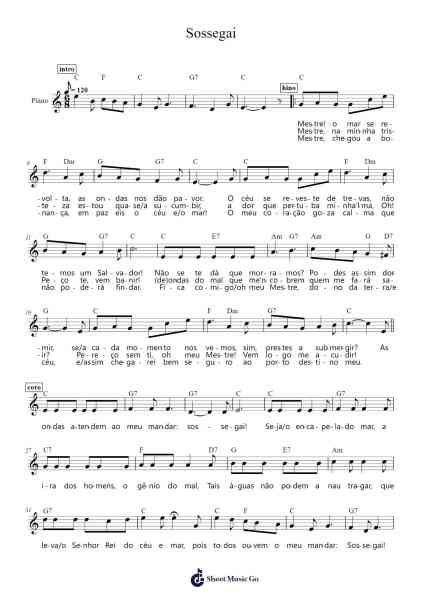 Sossegai Sheet Music by 田馥甄-Arr.Ogreen Belker