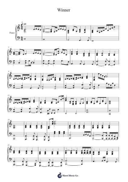Winner Sheet Music by Conan Gray-Arr.Rooven