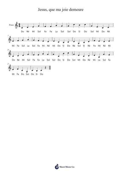 Jesus, que ma joie demeure Sheet Music by Johann Sebastian Bach-Arr.Glalain Borhys