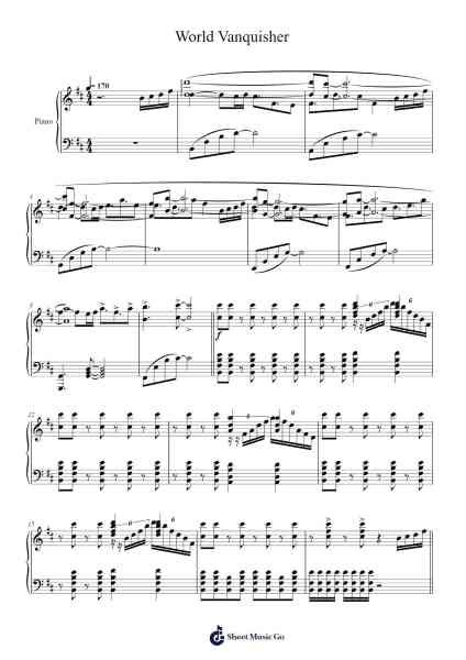 World Vanquisher Sheet Music by undefined-Arr.Yvettenat Iveshall