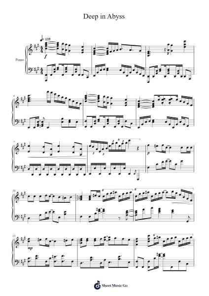 Deep in Abyss Sheet Music by Miyu Tomita/Mariye Ise-Arr.Campnah