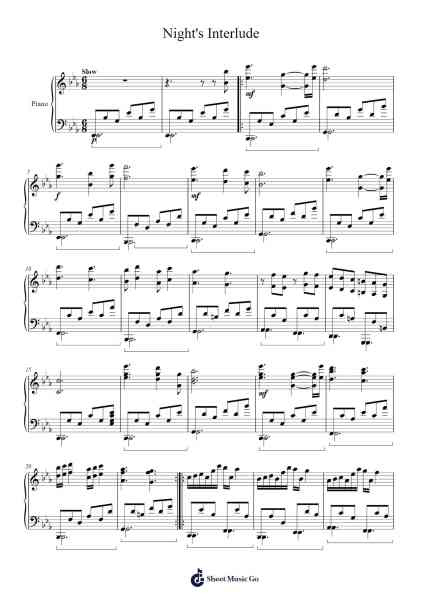 Night's Interlude Sheet Music by Kathbrown-Arr.Blandel