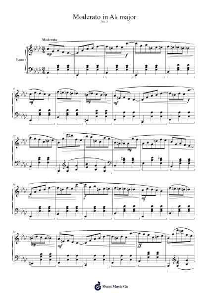 Trois Valses (Op. 64) - 3. Moderato in A♭ major Sheet Music by Frédéric Chopin-Arr.Humbryce Vanral