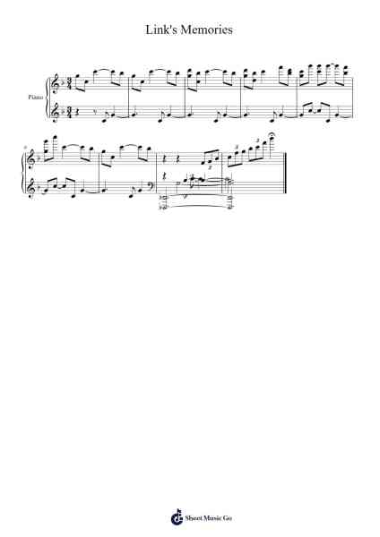 Link's Memories Sheet Music by Manaka Kataoka/Yasuaki Iwata-Arr.Lenshaw