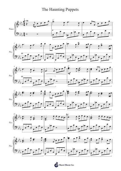 The Haunting Puppets Sheet Music by Michael Ake-Arr.Beerthune