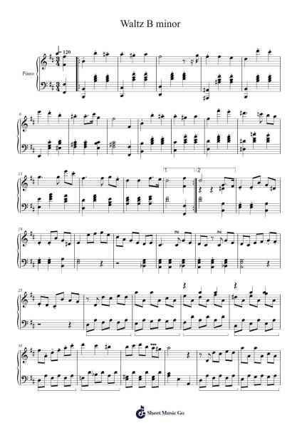 Waltz B minor Sheet Music by undefined-Arr.Bonnes Junemiah