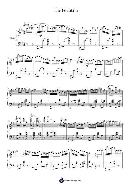 The Fountain Sheet Music by undefined-Arr.Wyann Ianli