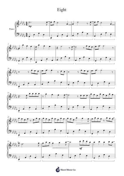 Eight Sheet Music by IU-Arr.Hobjeames