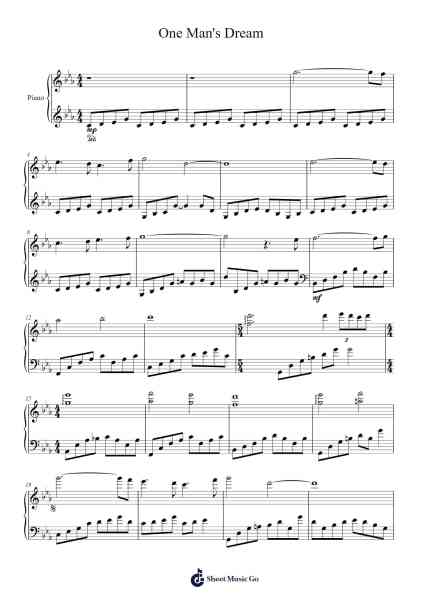 One Man's Dream Sheet Music by Yanni-Arr.Uppold Bruckey