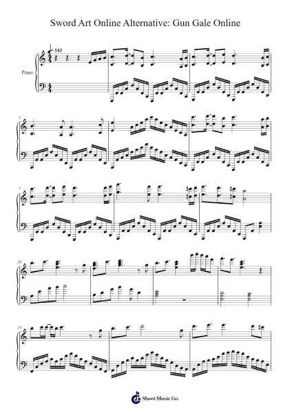 Sword Art Online Alternative: Gun Gale Online Sheet Music by Ashiente-Arr.Steinty