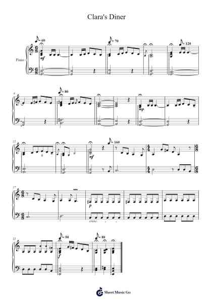 Clara's Diner Sheet Music by Murray Gold-Arr.Jesret