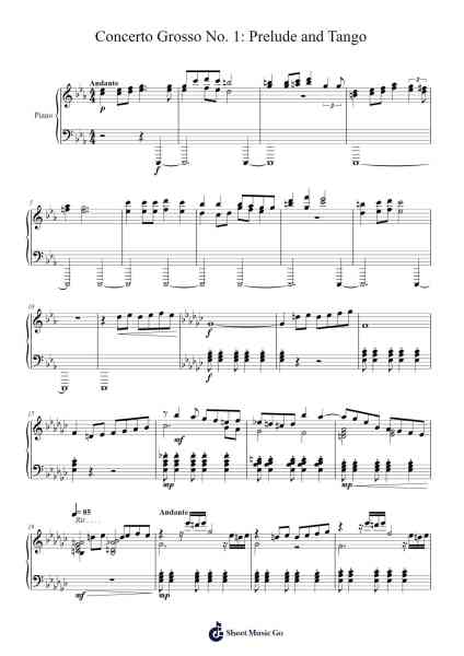 Concerto Grosso No. 1: Prelude and Tango from Rondo for Piano Solo Sheet Music by undefined-Arr.Tice Charsweet