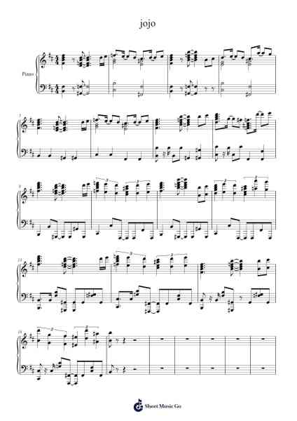 jojo Sheet Music by undefined-Arr.Hicksriet