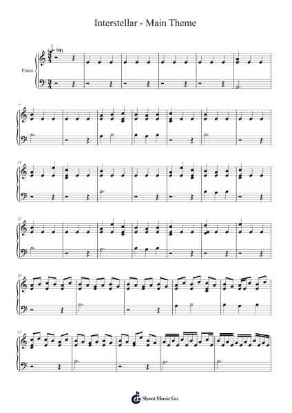 Interstellar - Main Theme Sheet Music by undefined-Arr.Colhill Crichjo
