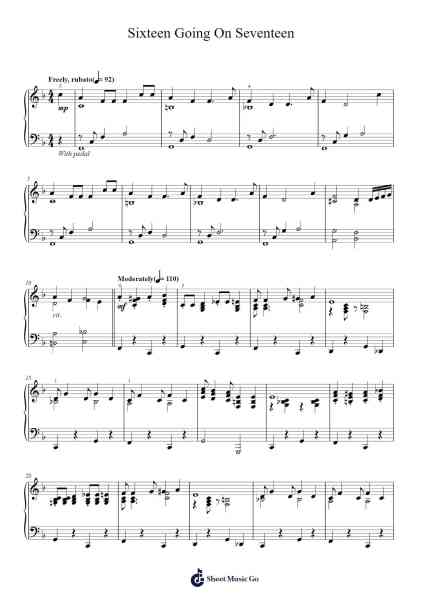 Sixteen Going On Seventeen (from The Sound of Music) Sheet Music by Rodgers & Hammerstein-Arr.Hoyving
