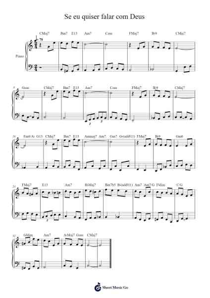Se eu quiser falar com Deus Sheet Music by undefined-Arr.Spenky Chloelith