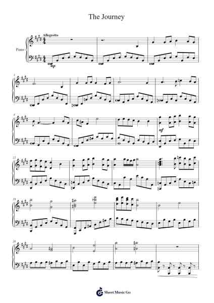 The Journey Sheet Music by Joshua Hart-Arr.Jansean