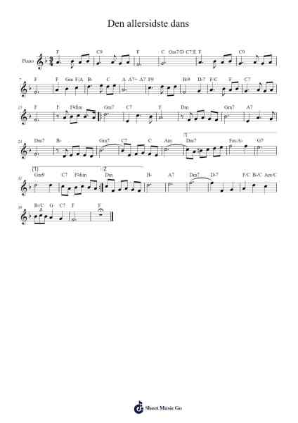 Den allersidste dans Sheet Music by Kaj Normann Andersen-Arr.Tice Charsweet