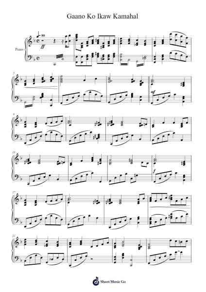 Gaano Ko Ikaw Kamahal Sheet Music by undefined-Arr.Larfox Efquinn