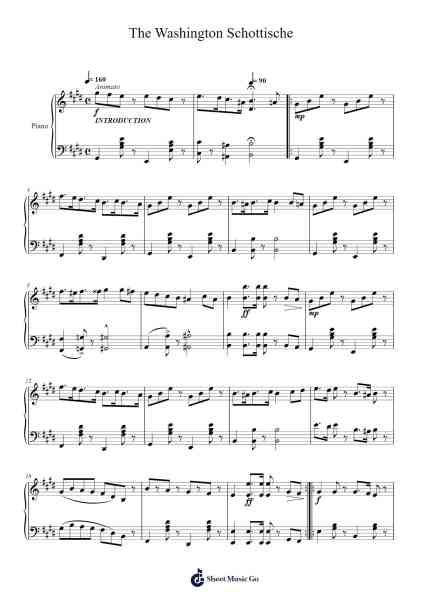 The Washington Schottische Sheet Music by Hicksreg-Arr.Pomiles