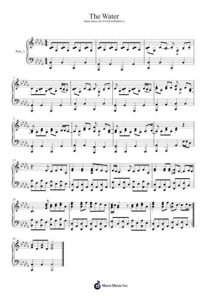 The Water Sheet Music by Hurts-Arr.Sigwy Lorxine