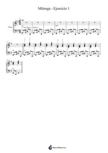 Milonga - Ejercicio 1 Sheet Music by Javier Tucat Moreno-Arr.Joeswift Mcyves