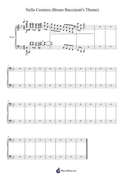Nella Cerniera (Bruno Bucciarati's Theme) Sheet Music by Yugo Kanno-Arr.Mcdel Auriah