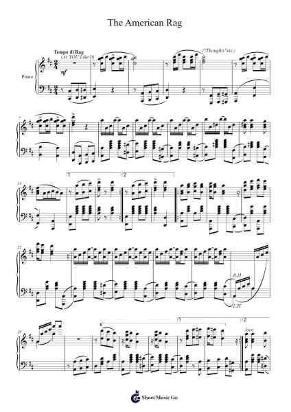 The American Rag Sheet Music by John Nelson Lang-Arr.Lengram Flowerliz