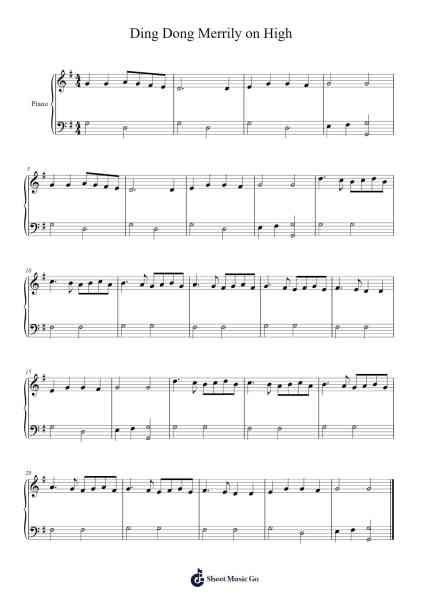 Ding Dong Merrily on High Sheet Music by undefined-Arr.Stowemon