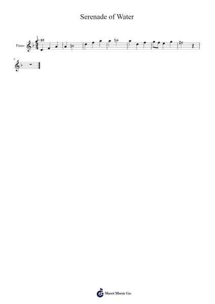 Serenade of Water Sheet Music by Koji Kondo-Arr.Borgriel