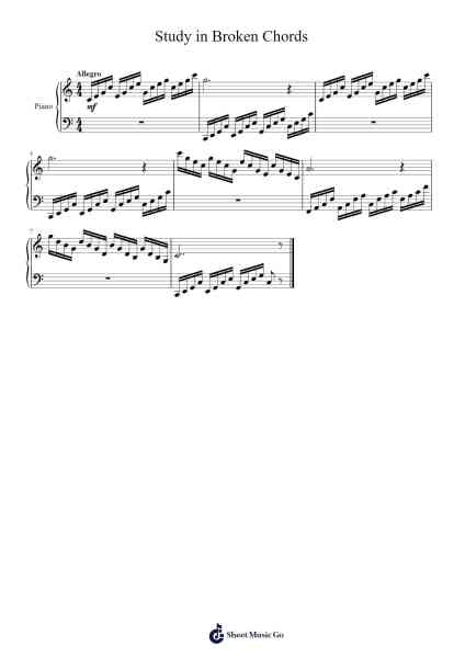 Study in Broken Chords Sheet Music by Matteo Carcassi-Arr.Sherkes Dofrank